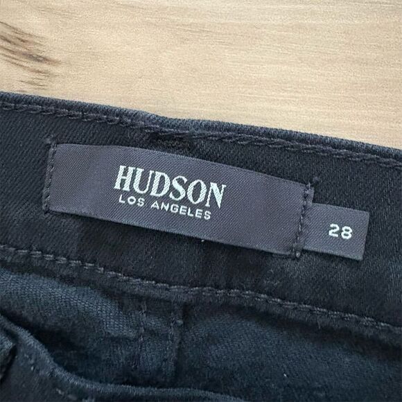 Hudson Women's Barbara Bootcut Jeans Size 28 Black High Rise Stretch - Picture 8 of 11